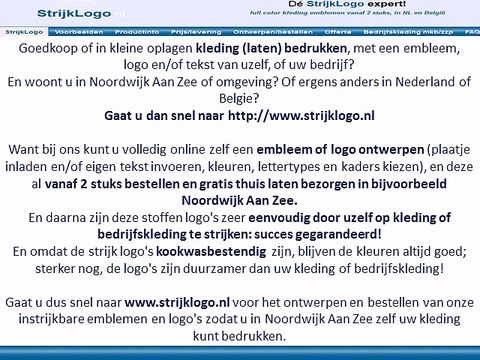 Kleding bedrukken Noordwijk Aan Zee