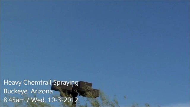 CHEMTRAILS fill the sky near Phoenix Arizona 10-3-2012