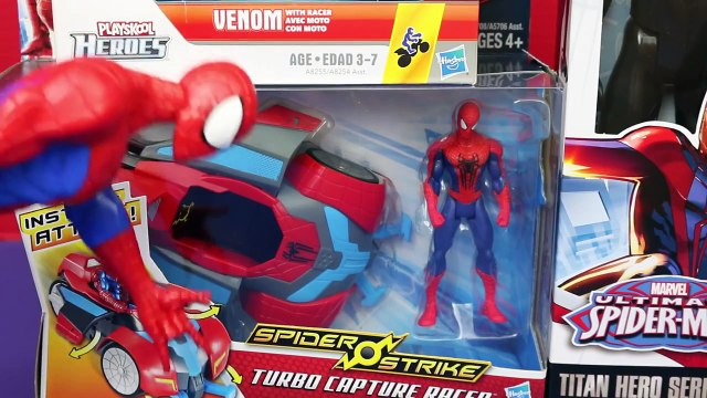 Spiderman Toys Frozen Anna, Brunette Elsa and Mermaid Romie with Venom Spider-Man DisneyCarToys