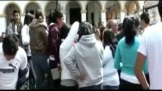 Cuenca: estudiantes de la U. Católica protestaron por incremento en valor de pensiones