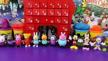 Surprise Play Doh Eggs and Toys with Peppa Pig and Mickey Mouse in Advent Calendar Day 12