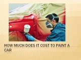 how much does it cost to paint a car