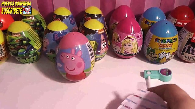 3 huevos sorpresa de Frozen, la pelicula Disney, Peppa pig y huevo kinder joy español castellano