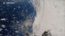 Skier crashes in Italy while wearing helmet cam