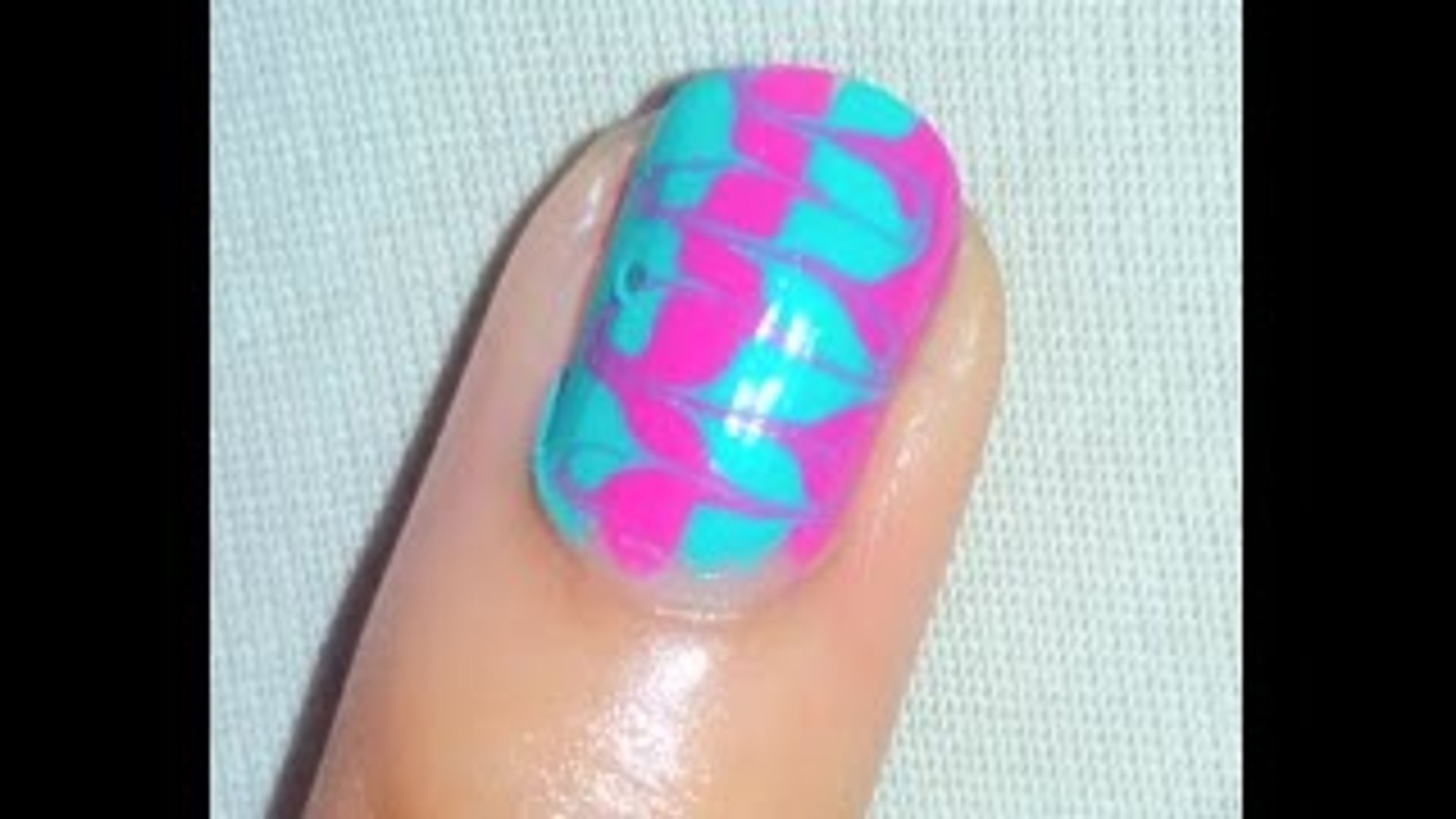 Water Marble Nails (Without Using Water)