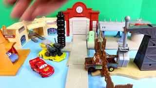 Disney Pixar Cars Lightning McQueen & Mater Save the Piston Cup Join Sheriff Car Police Department