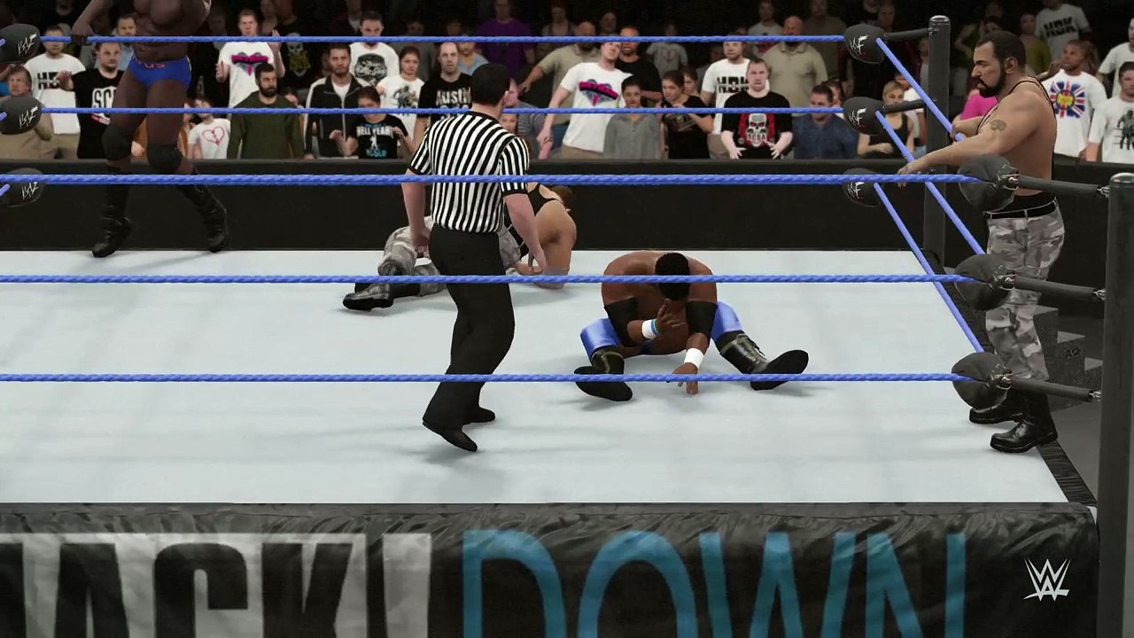 WWE 2K16 prime time players v the bushwackers