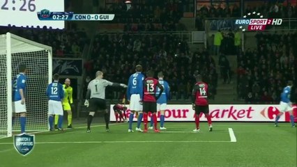 2014-15 / 1/4 finale Coupe de France : Concarneau-Guingamp, Les buts (1-2)