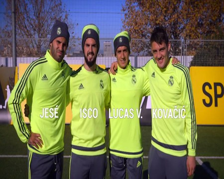 Jugadores del Madrid retan a campeón de Freestyle