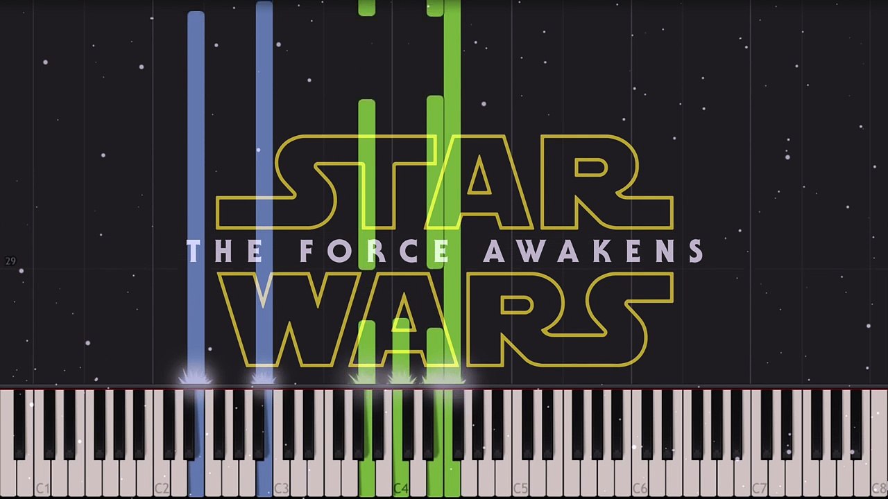Star Wars: The Force Awakens - Trailer Music - Piano (Synthesia)