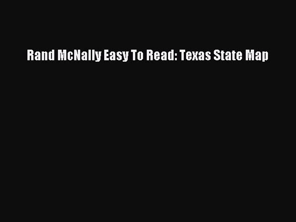[PDF] Rand McNally Easy To Read: Texas State Map Download Online