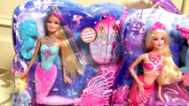 Barbie Color Changing Dolls Disney The Little Mermaid Sisters Ariel Anna Elsa Bubble Bath