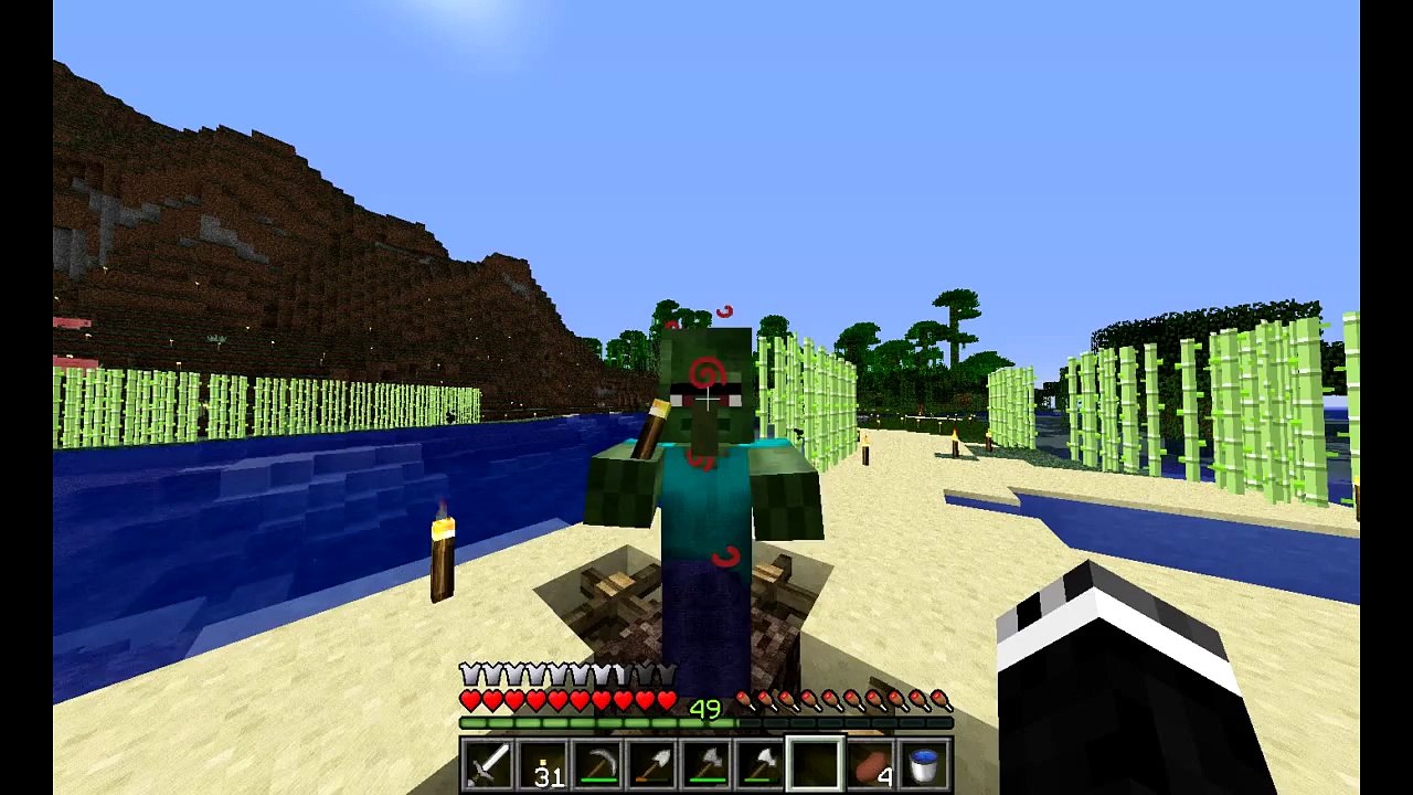 Minecraft Survival 1.6 Ep 4 Mucha piedra, un caballo y una aldea terminada