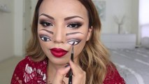 She draws eyebrows under her eyes. But when she’s done? My jaw dropped!