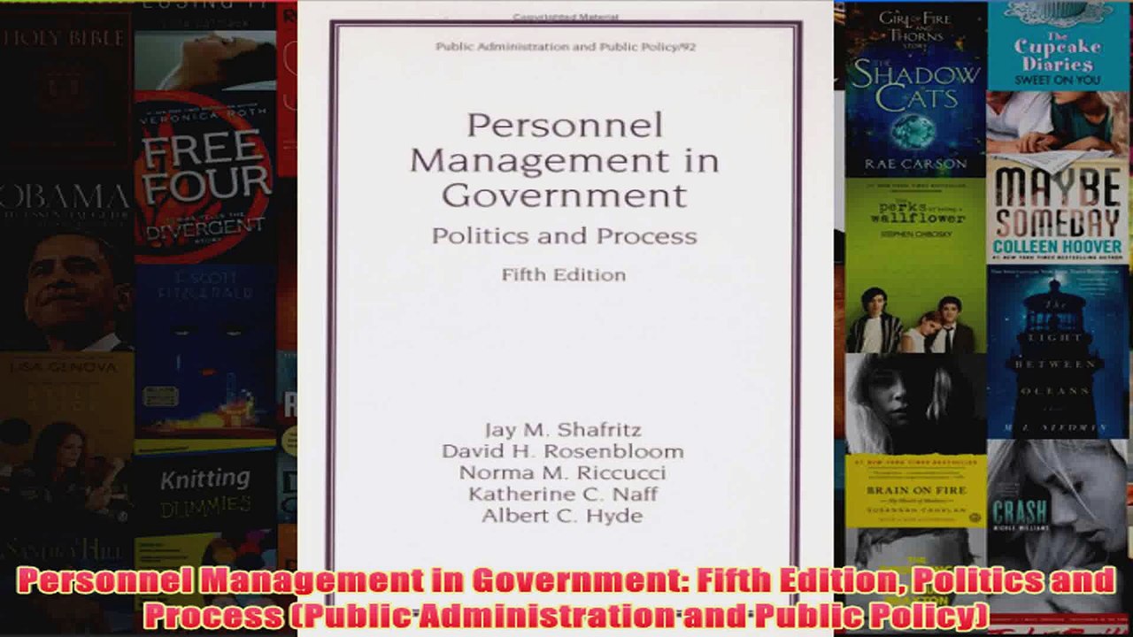 Download PDF  Personnel Management in Government Fifth Edition Politics and Process Public FULL FREE
