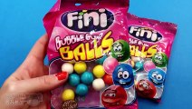 Chewing Gum Balls Opening and Learn Colors with Bubble Gum Balls Candy for Kids
