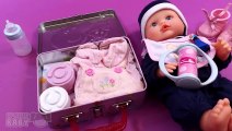 Baby Doll Nenuco Travel with Peppa Pig Suitcase, Accessories and Frozen Toys