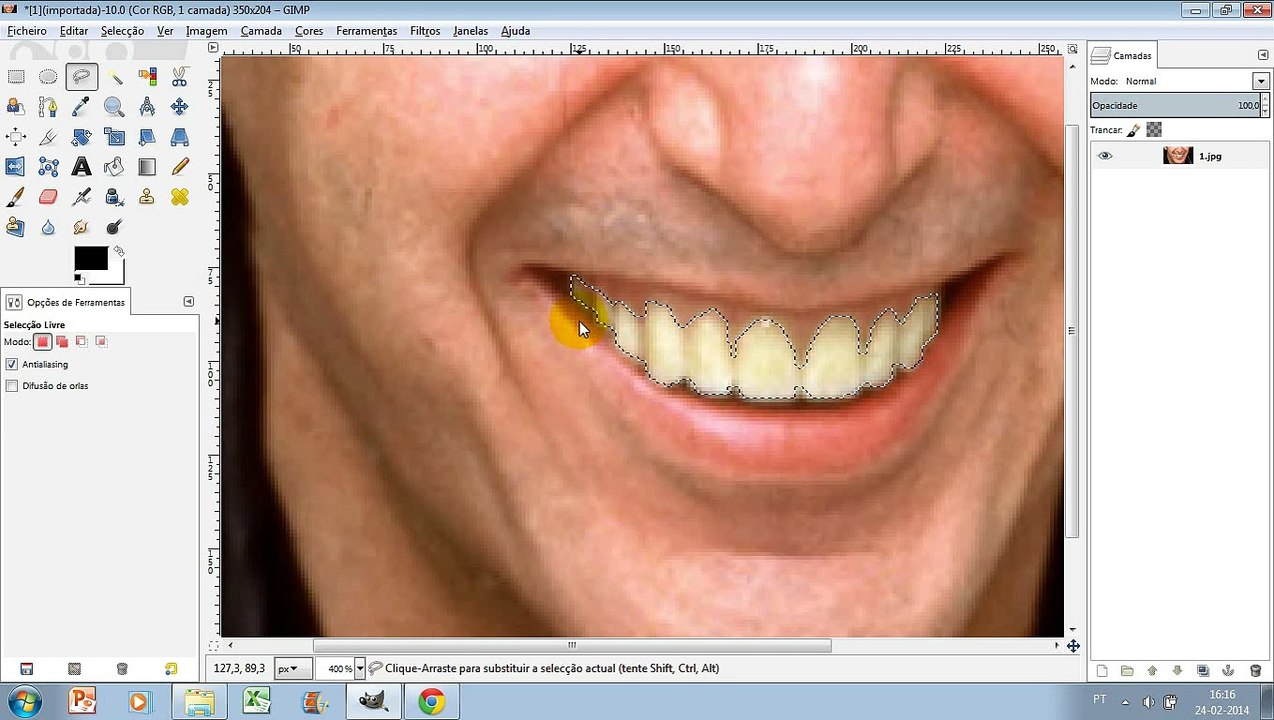 GIMP_Clarear partes de imagem