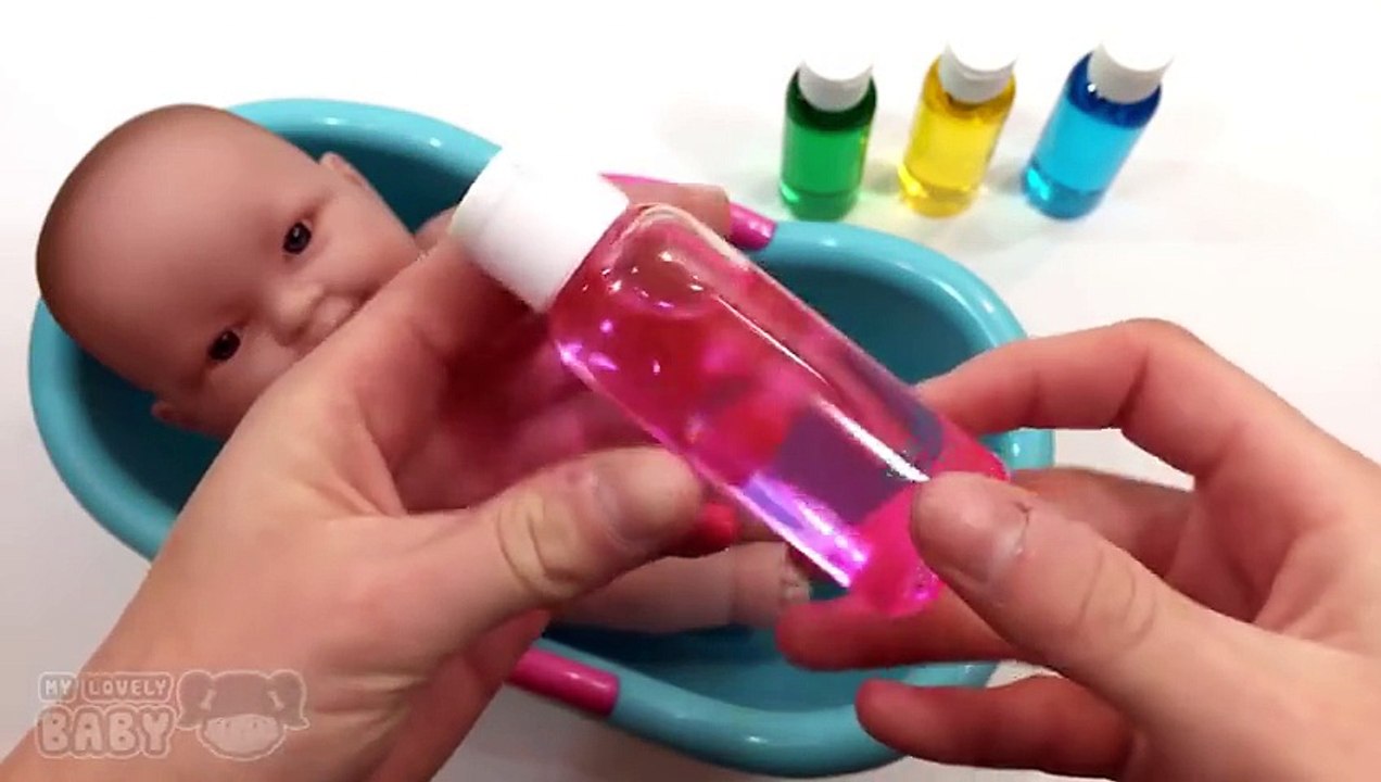 Baby Doll Bathtime Clay with Crazy SLIME - Jelly Girl Bath Time