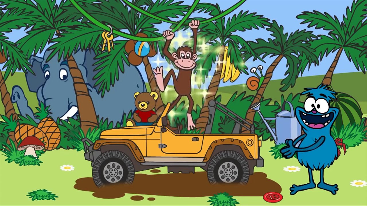 Развивающий мультфильм. Чуча Веселкин в джунглях. Дикие животные.