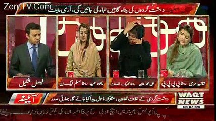 Miaza Hameed Defending Her Leader Nawaz Shreef In Case Of Masla Kashmir.