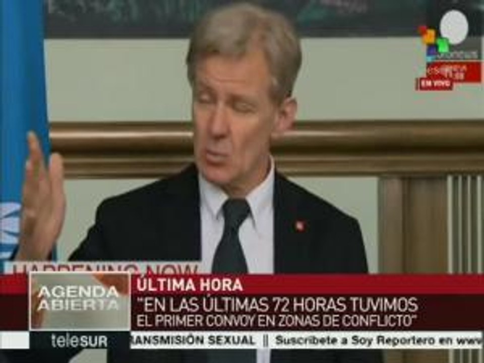 Staffan de Mistura detalla sobre ayuda humanitaria de ONU a Siria