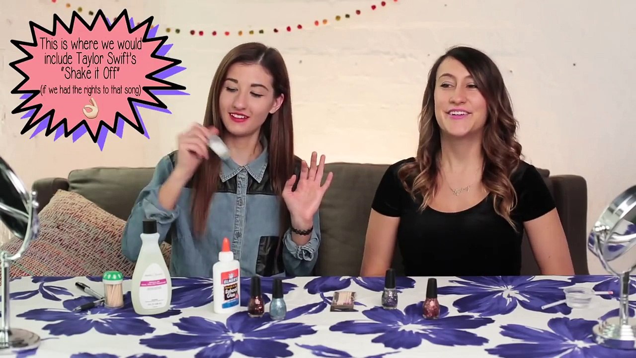 DIY Peel Off Nail Polish Base Coat with Glue? - Makeup Mythbusters w/ Maybaby and Lyndsay