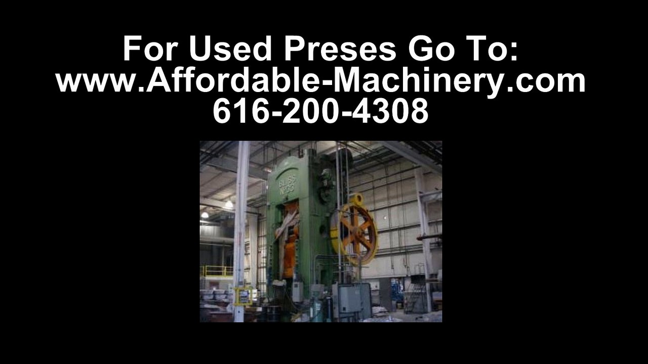 100 Ton Used Minster Presses For Sale Dealer Serving Kentucky Stampers