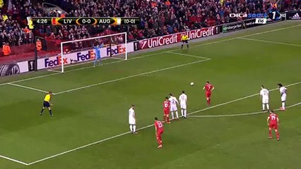 1-0 James Milner | Liverpool 1-0 Augsburg - 25-02-2016