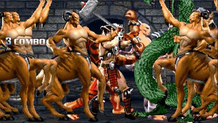MOGEN WORLD,Motaro Sangriento vs Kintaro and Goro (mortal kombat)