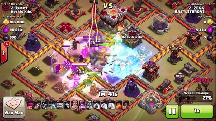 Clash Of Clans - INCREDIBLE! 9TH PERK KINGS!!! (pushing in war!!)