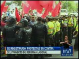 Se registraron protestas en contra del proyecto de reforma laboral