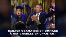 Obama chante aux côtés de Ray Charles pour lui rendre hommage