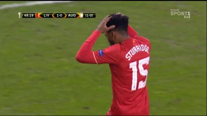 Daniel Sturridge Incredible Miss HD - Liverpool 1-0 Augsburg 25.02.2016 HD