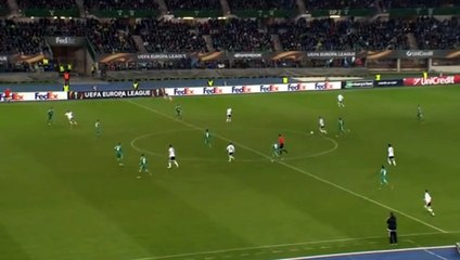 Rodrigo Goal - Rapid Viena 0-1 Valencia 25.02.2016