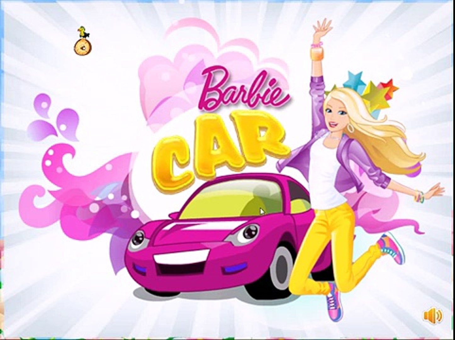 cartoon barbie car