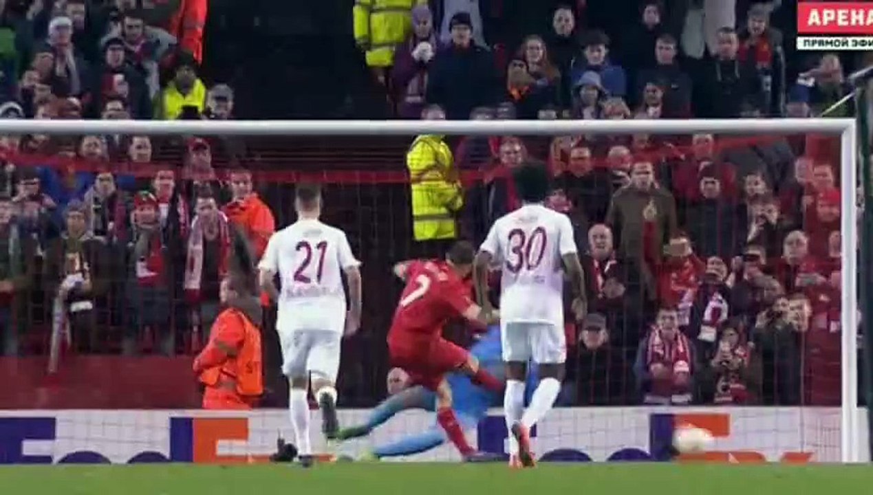 Milner J. (Penalty) Goal - Liverpool 1 - 0 Augsburg - 25-02-2016