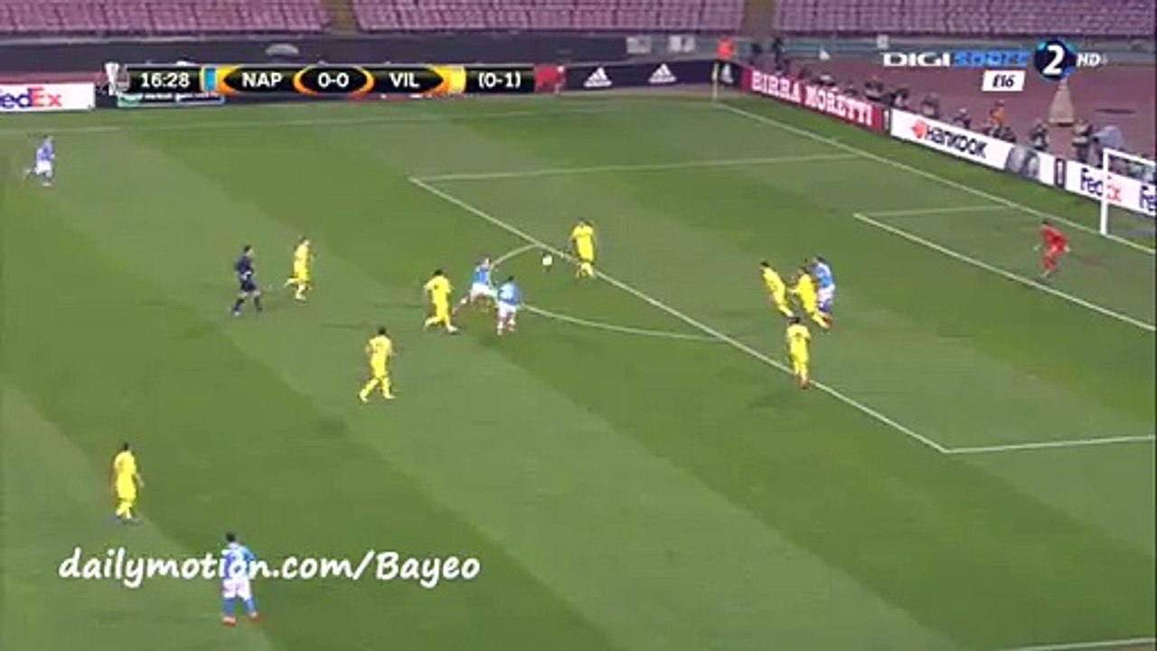 Amazing Goal Marek Hamšík SSC Napoli 1-0 Villareal - 25-02-2016