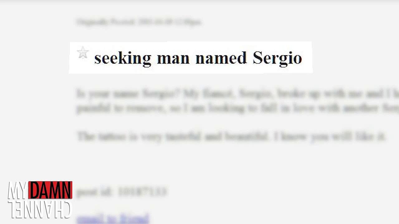 Craigslist Chronicles- Seeking Man Named Sergio