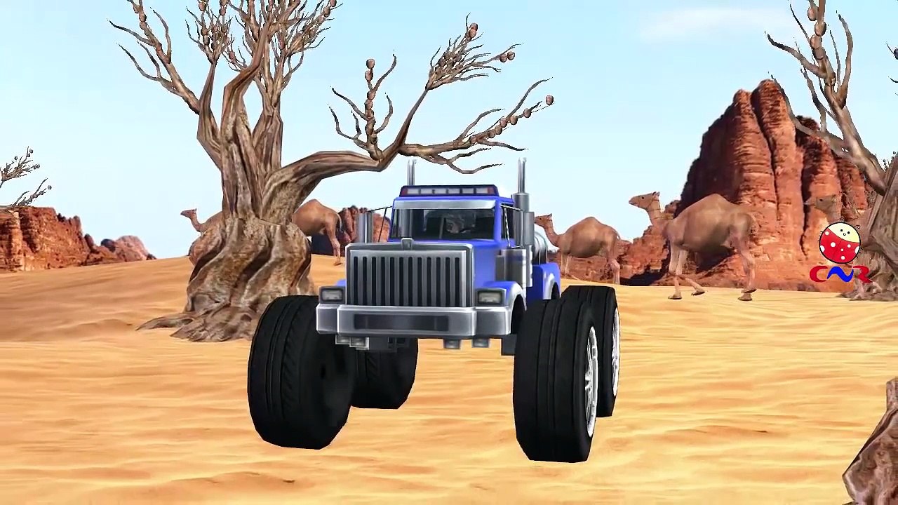 Finger Family Rhymes for Children Monster Trucks Cartoons | Finger Family Children Nursery