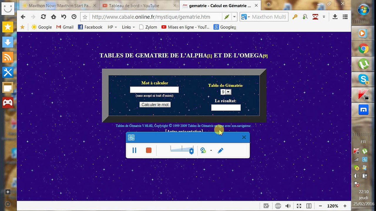 PATRICIA GEMATRIE CELESTE=2016