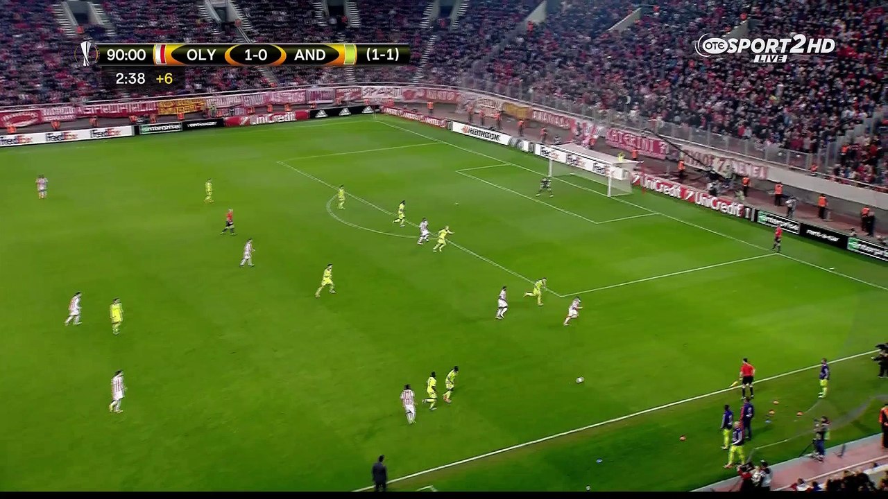 Ολυμπιακός - Άντερλεχτ το σουτ του Σεμπά