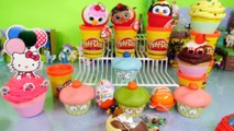 Play Doh Surprise Cupcake Desserts Toys Kinder Joy Eggs DCTC Playdough Videos For Children