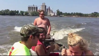 Wannabe weather girl slapped in face by flying fish