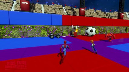 DISNEY vs MARVEL Frozen Anna & Baymax, Thor, Spiderman Music Nursery Rhymes songs for Kids