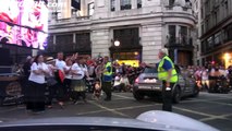 Crowds greet Gumball 3000 participants with Maximillion Cooper leading the way
