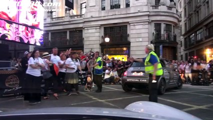 Crowds greet Gumball 3000 participants with Maximillion Cooper leading the way