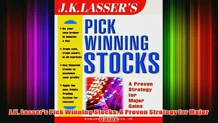 Download PDF  JK Lassers Pick Winning Stocks A Proven Strategy for Major Gains FULL FREE
