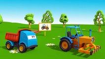 Kids 3D Construction Cartoons for Children: Leos ROAD ROLLER! (3d construction like TuTi
