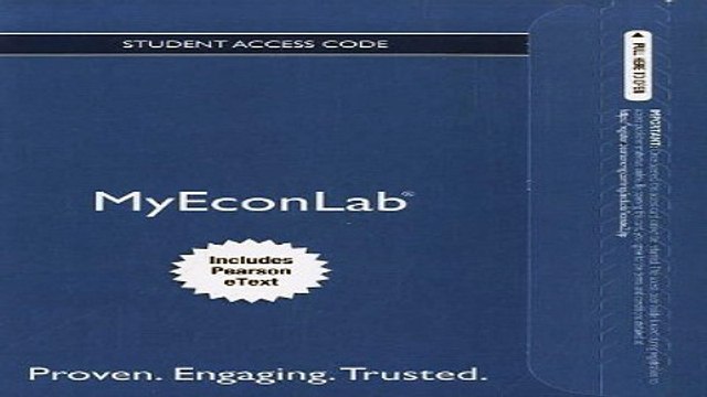 Download NEW MyEconLab with Pearson eText Access Card for Economics Today The Micro View